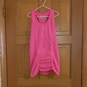 pink athletic tank top